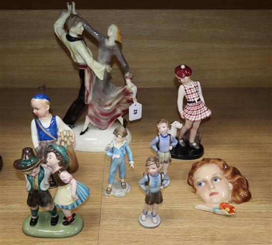 A collection of Austrian and other figurines from 1930s and later